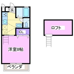 サンハイツ長者ヶ台Bの物件間取画像